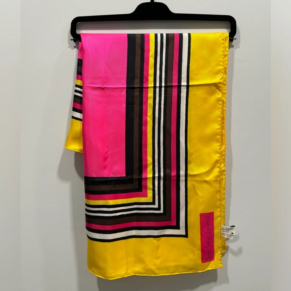 Yves Saint Laurent 100% silk scarf